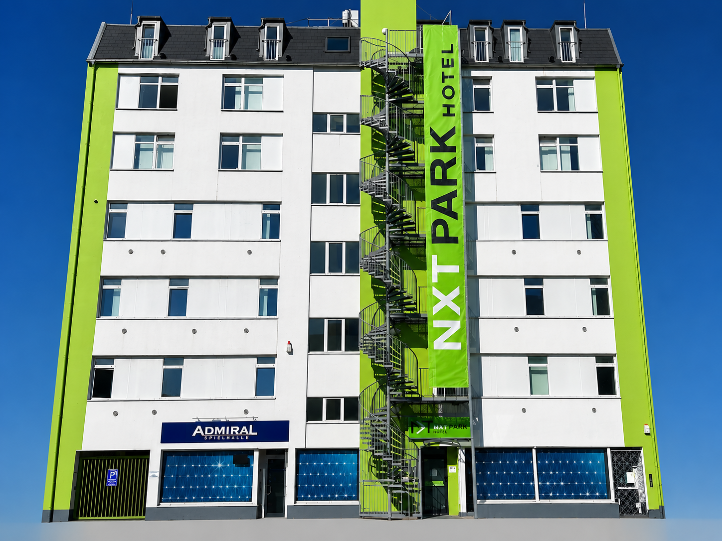 Außenansicht NXT Park Hotel, Hamburg